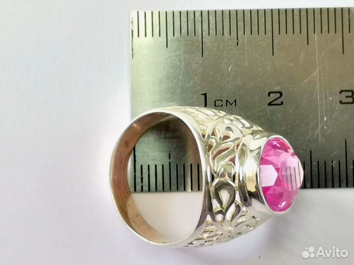 Серебряное кольцо перстень с корундом СССР
