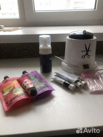 Стерилизатор, краска для бровей, пенка для бровей