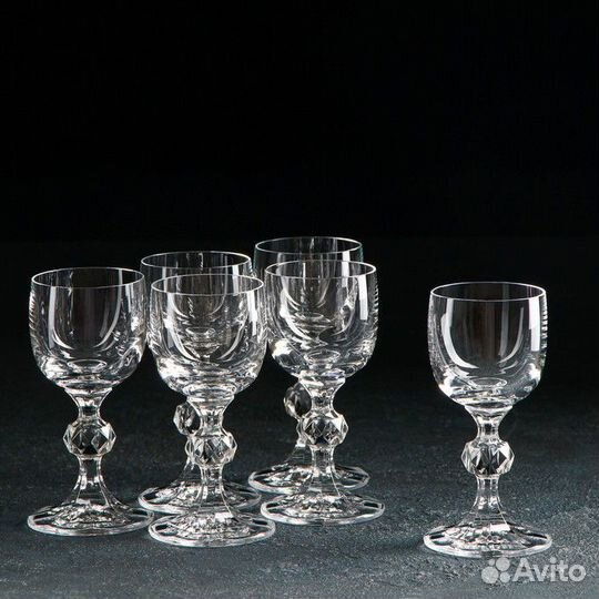 Набор рюмок Bohemia Crystal 'Клаудия', 50 мл, 6 шт