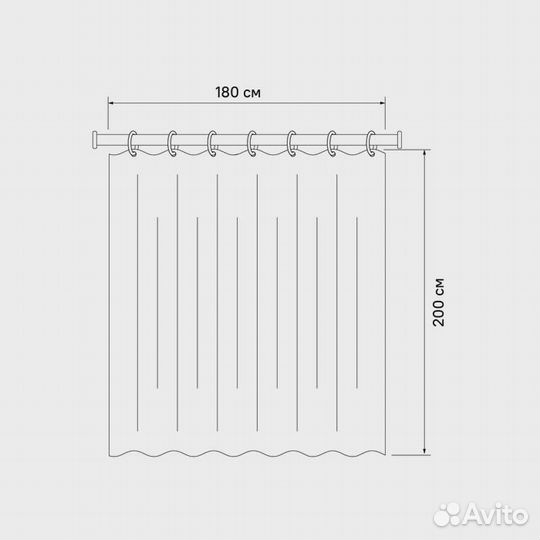 Шторка на ванну iddis 180cm Белый bo04p18i11