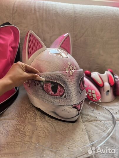 Мотошлем кошка женский s nitrinos