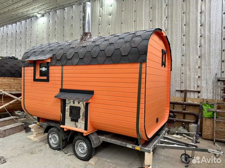 Баня бочка квадро под ключ