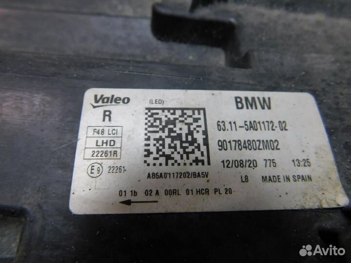 Фара правая BMW X1