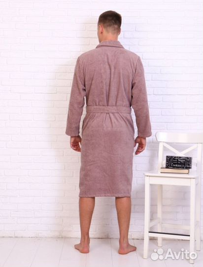 Мужской махровый халат 60-62