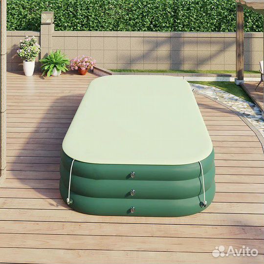 Надувной бассейн с горкой