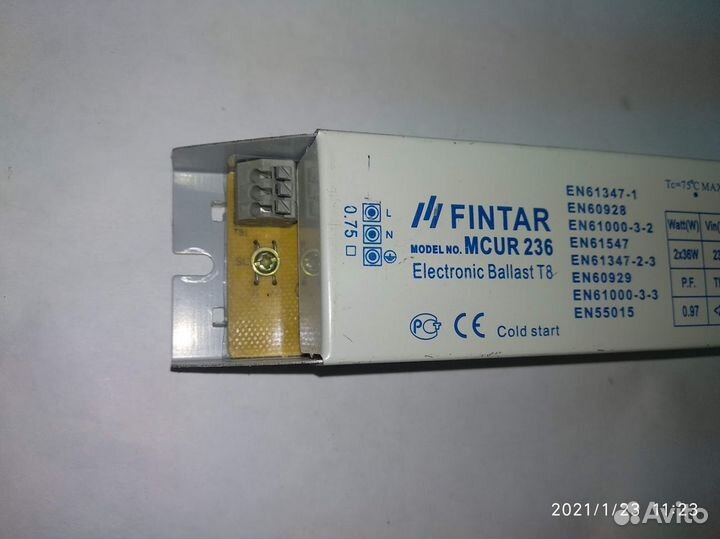 Электронный пускорегулирующий аппарат fintar 236