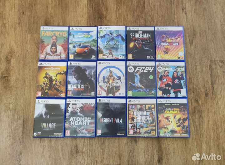 FIFA 24, NBA 2K24, NHL 23, Crash Rumble, lигры PS5