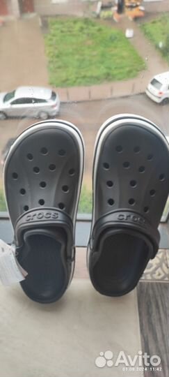 Crocs черные 27,5 см стелька