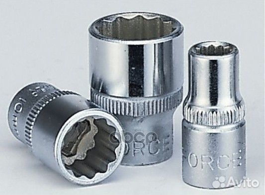 Головка 18 мм 12-гранная 1/2DR короткая force 5