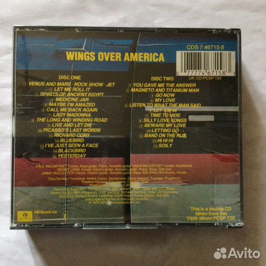 CD Wings Over America, 2cd, 1990, UK,nm