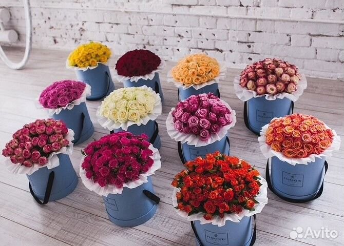 Цветы в шляпной коробке Пермь Доставка