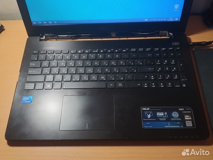 Asus x502c celeron ssd128/2gb для работы