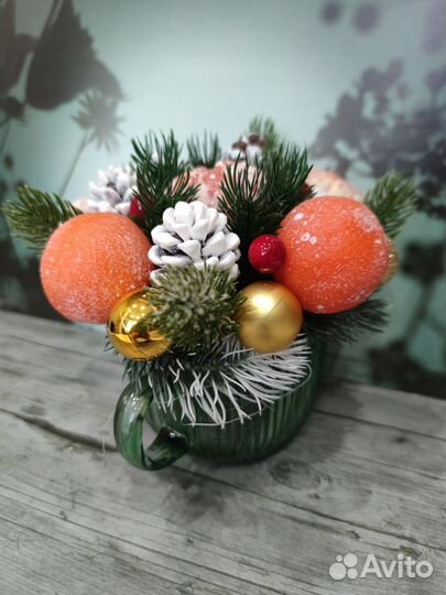 Новогодний букет из мыла