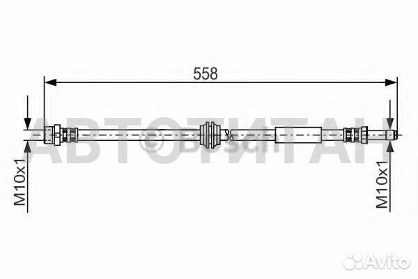 Шланг тормозной Volkswagen transporter V Bus (7HB