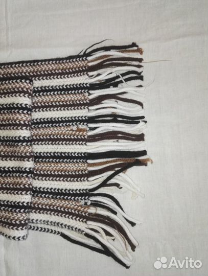 Шарф мужской с бахромой, мало б/у, торг