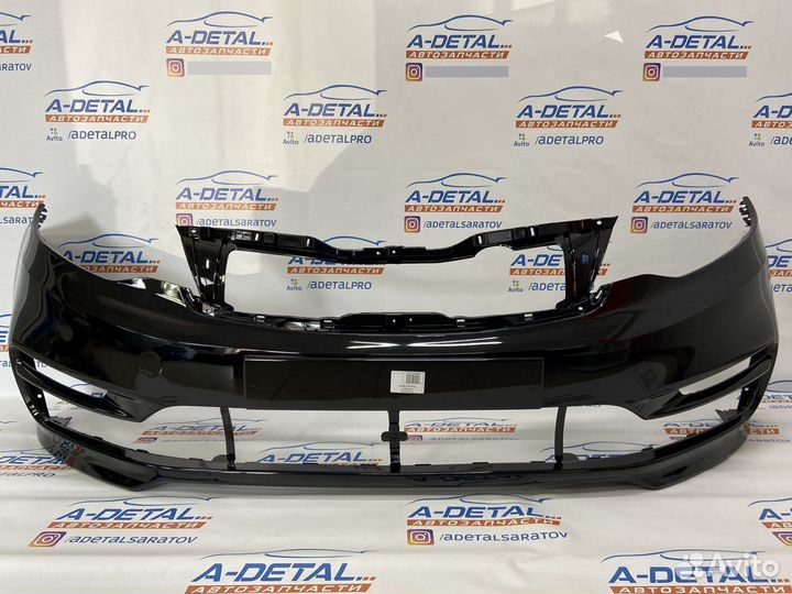 Бампер передний Kia Rio (2015-2017) Чёрный