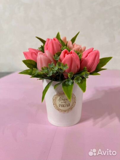 Букет тюльпанов из мыла