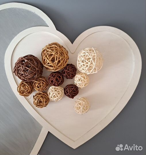 Шарики из ротанга для декора
