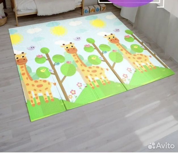 Детский коврик для ползания складной