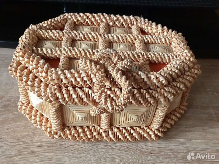 Шкатулка СССР плетёная