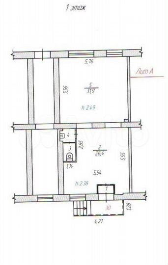 Торговое помещение, 62 м²