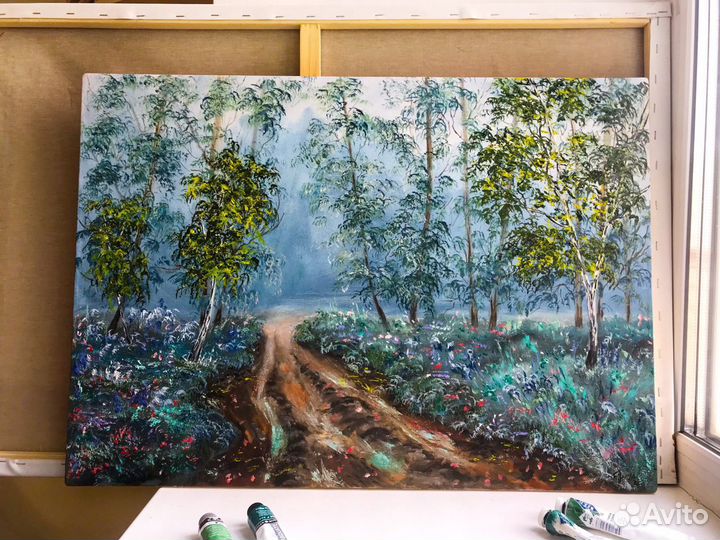 Пейзаж картина маслом на холсте