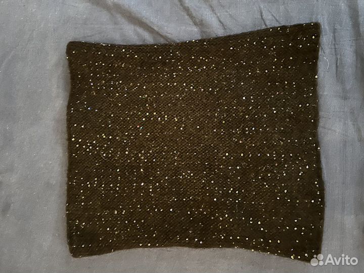 Комплект шапка, снуд, шарф черного цвета