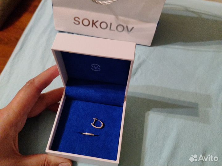 Серьги Соколов с бриллиантами новые