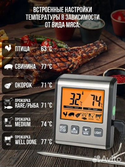 Термометр-щуп цифровой Garin FT-02