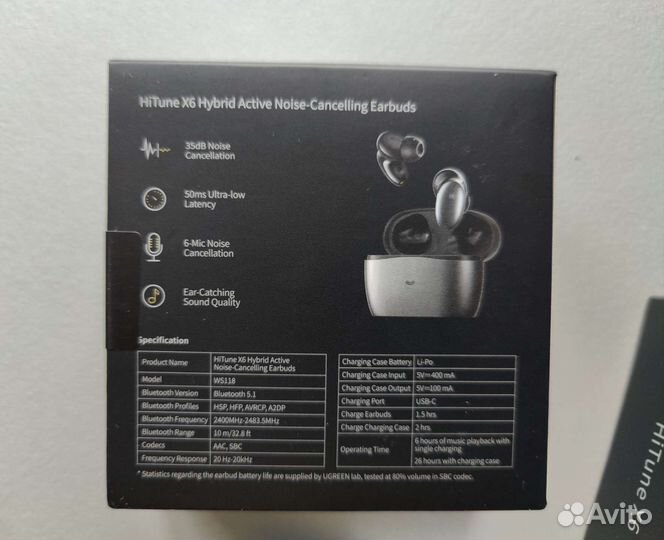 Беспроводные наушники Ugreen hitune x6 (NEW)