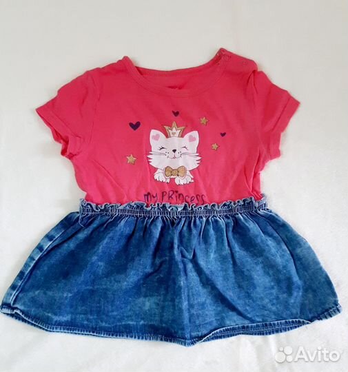 Платья боди, платья для девочки 62-74