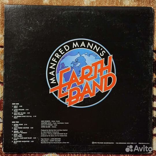 Manfred Mann s earth band Glorified Magnified lp