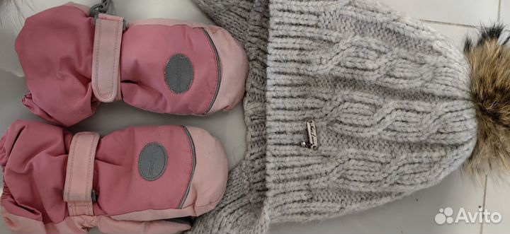 Шапка и варежки для девочки