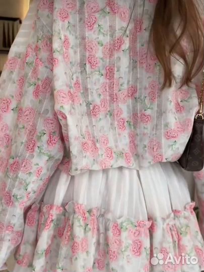 Костюм asel рубашка и юбка