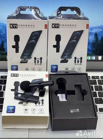 Микрофон петличный K11+ Lightning + type-C
