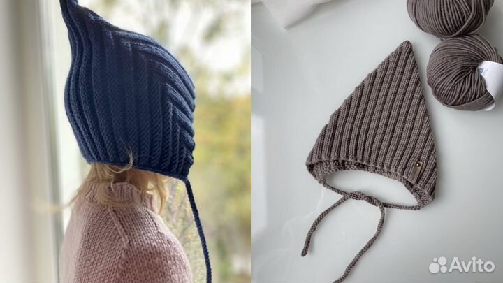 Новая шапочка для малыша бежевая 6-12 мес