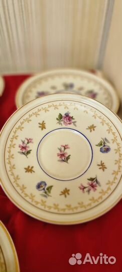 Антикварная фарфоровая чайная пара Lemoges