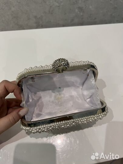 Клатч вечерний с бусинами