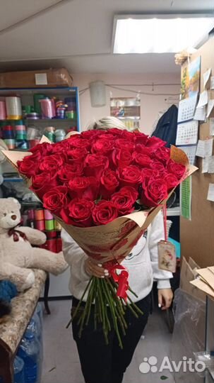 Розы 51 штука 25 роз 101 роза