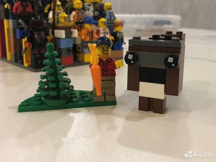 Лего самоделки (багги лошадь фермер на поляне)