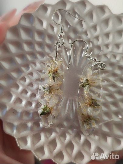 Серьги из эпоксидной смолы
