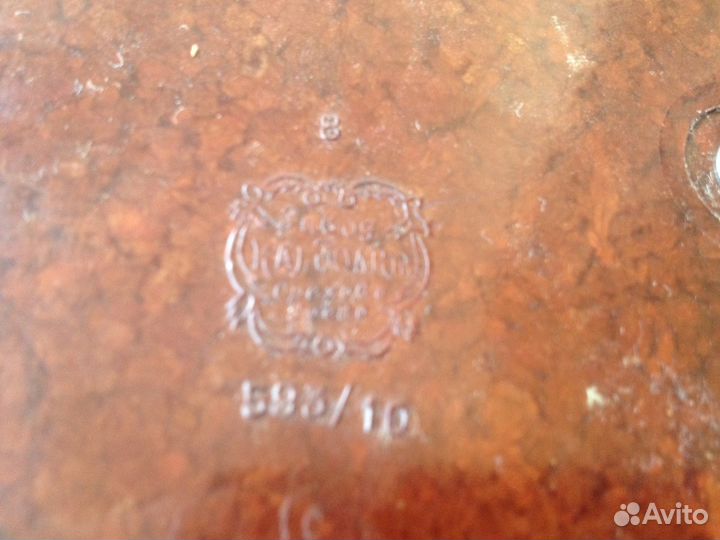 Лампа настольная карболитовая черная нквд