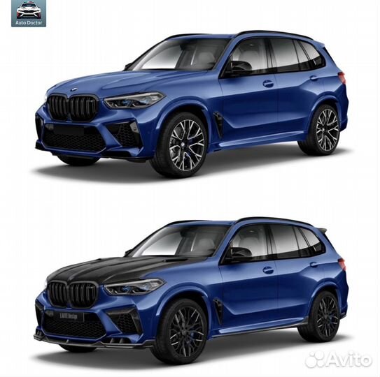 Карбоновый сплиттер, диффузор Larte на BMW X5M X6M