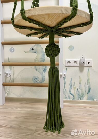 Качель Бохо, подвесной столик и подвес для кашпо