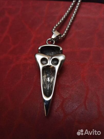 2 шт Кулон Череп ворона из стали