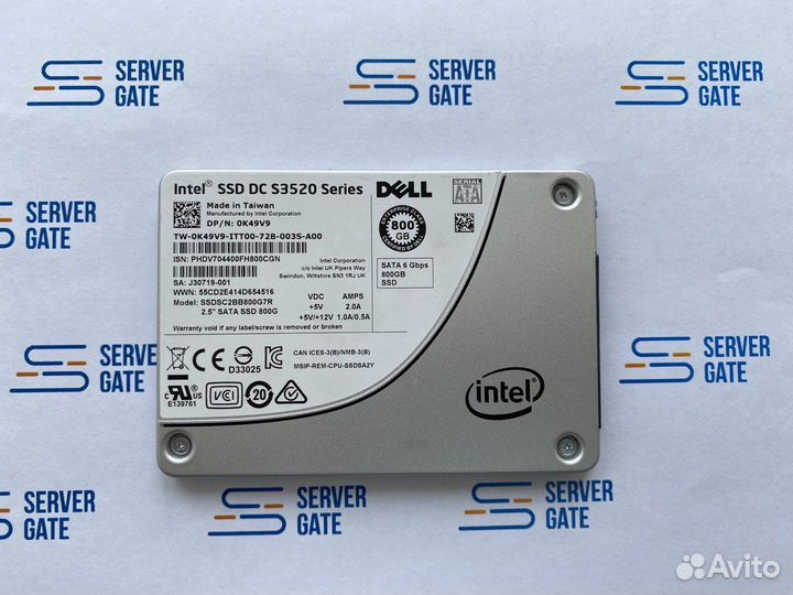 Накопитель Intel SSD DC S3520 800GB для пк