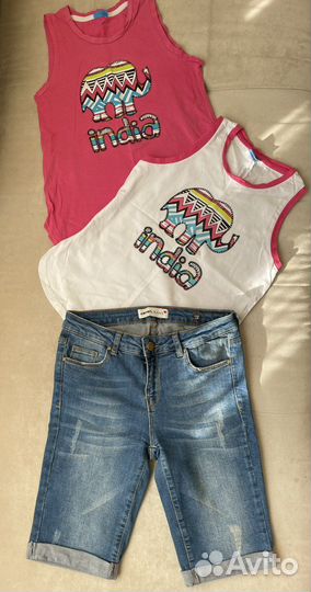 Вещи пакетом на девочку р.146