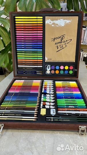 Набор для рисования Deli Coloring Set Wooden Box