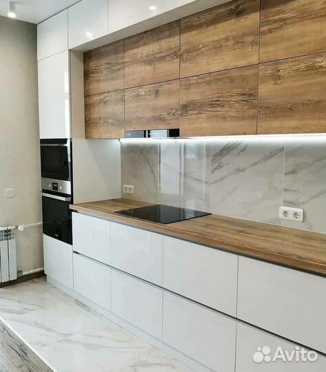 Кухня Угловая Белого цвета