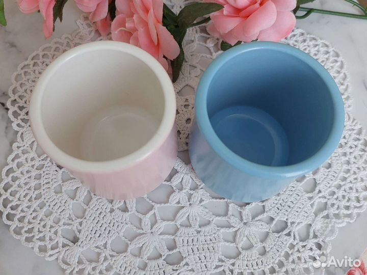 Пустые баночки керамические Коломенский йогурт